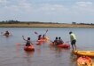 Students kayaking