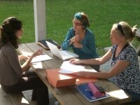 working group of three women