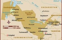 Map of Uzbekistan