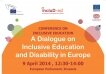 Poster of the Conference "A Dialogue on Inclusive Education and Disability in Eu