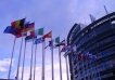 Picture European Parliament with flags